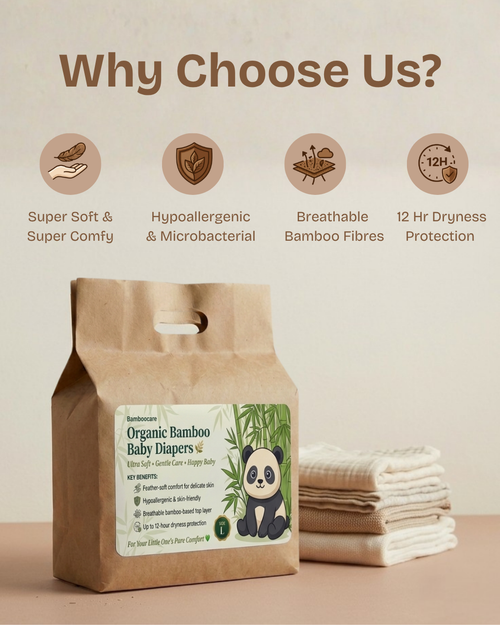 BambooCare's Organic Bamboo Baby Diapers (25 pcs in a pack)